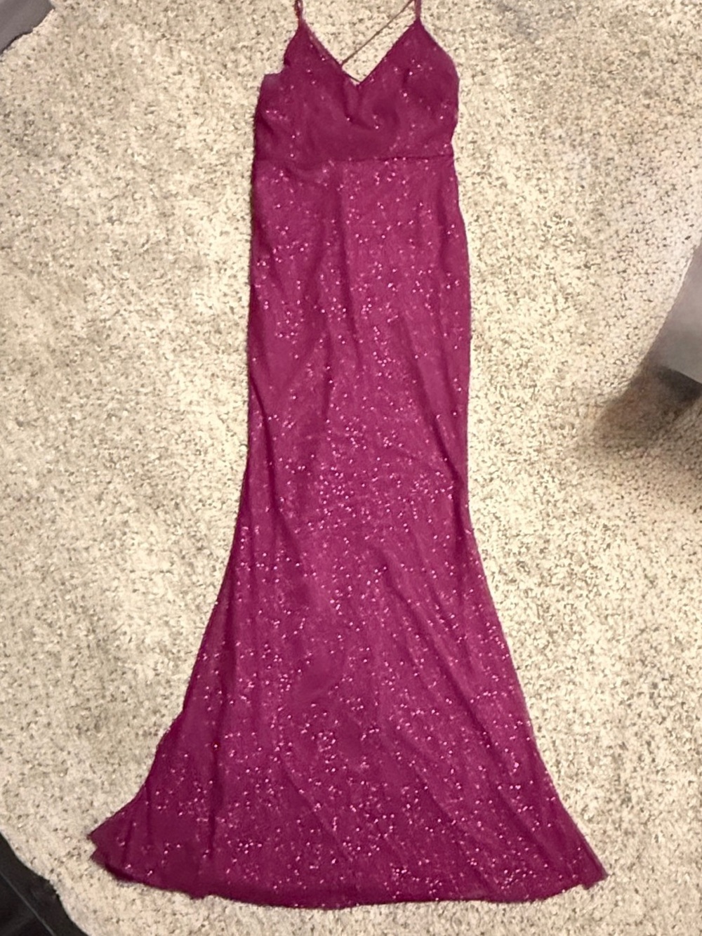 Lovely Day Sparkly Gown in pinkish red